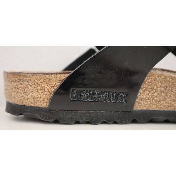 Birkenstock 0043661 Women Sz 6 Black Patent Leather Gizeh Birko-Flor Sandals - Picture 11 of 16